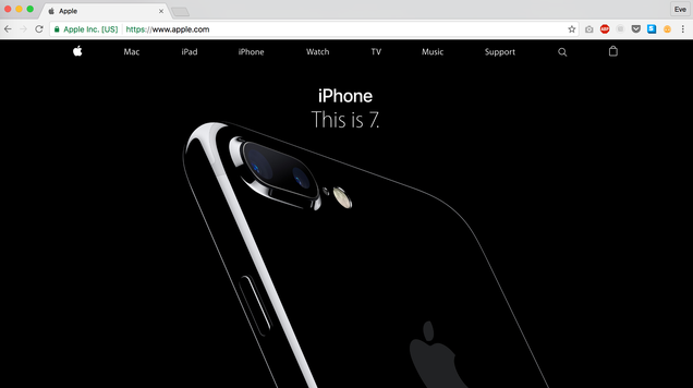 Screenshot: Apple.com
